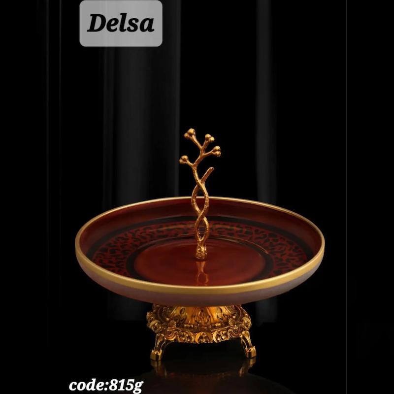   شیرینی خوری اریکو مدل دلسا 815G پایه دار زرشکی لوکس