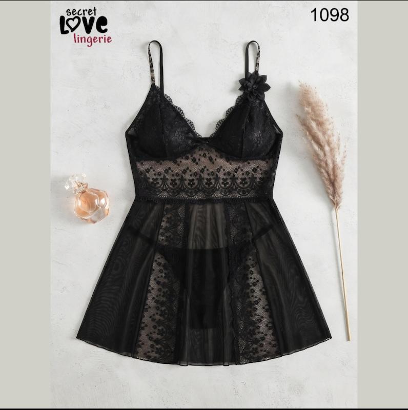 لباس سایز بزرگ دانتل دار کد 1098