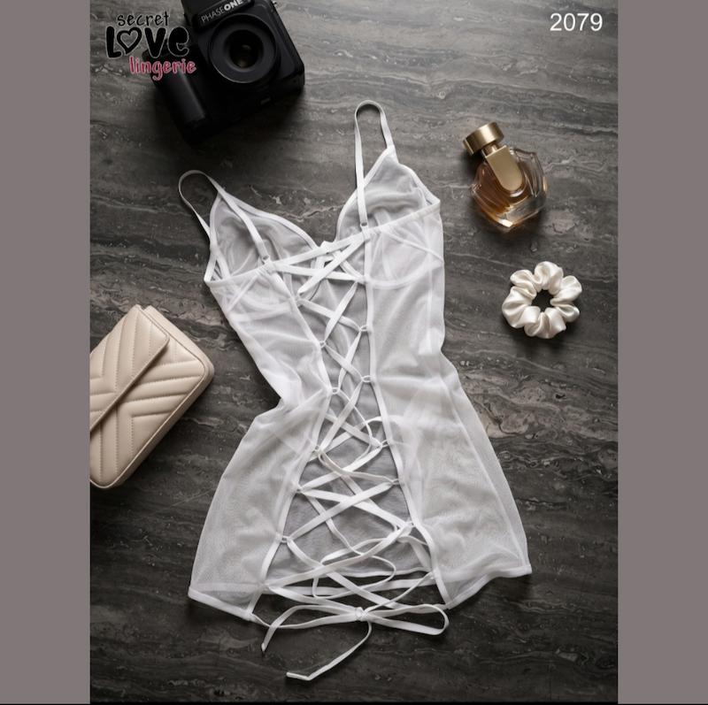 لباس خواب کاستوم پشت بند بندی کد 2079