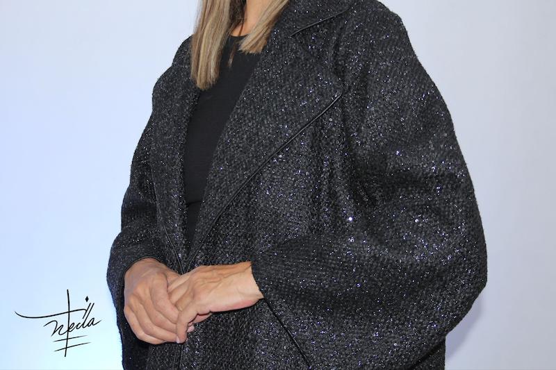 کت زنانه ارغوان (شنل پولک‌دار)