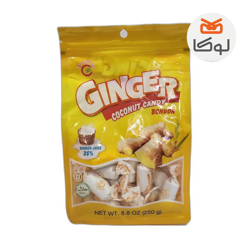 آبنبات نارگیلی با طعم زنجبیل بون بون چون گوانگ 250 گرمی