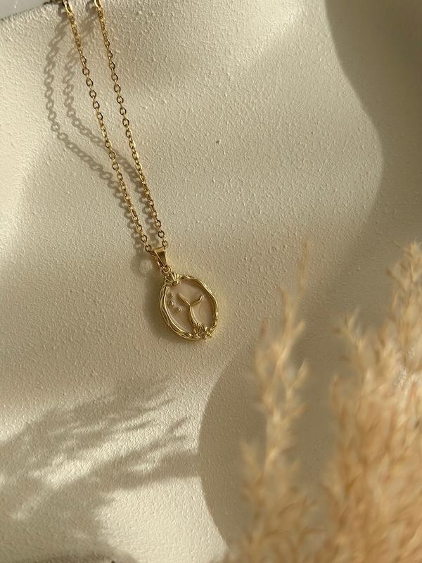 گردنبند دم وال ميناكارى