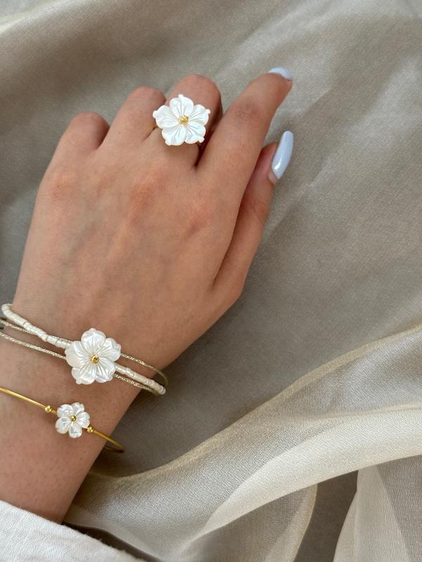 ست گل با صدف طبيعى