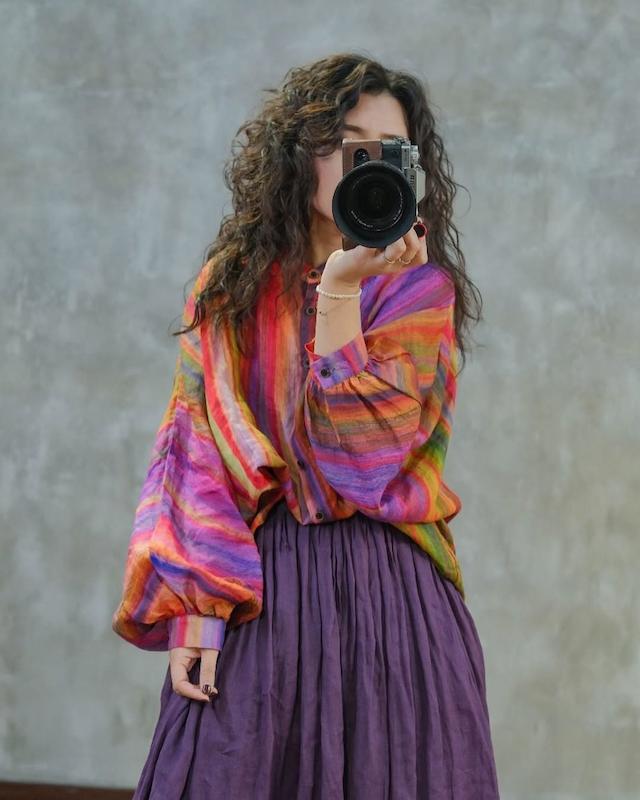 ست بنفش رنگین کمانی