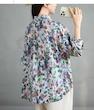 شومیز گلی بنفش