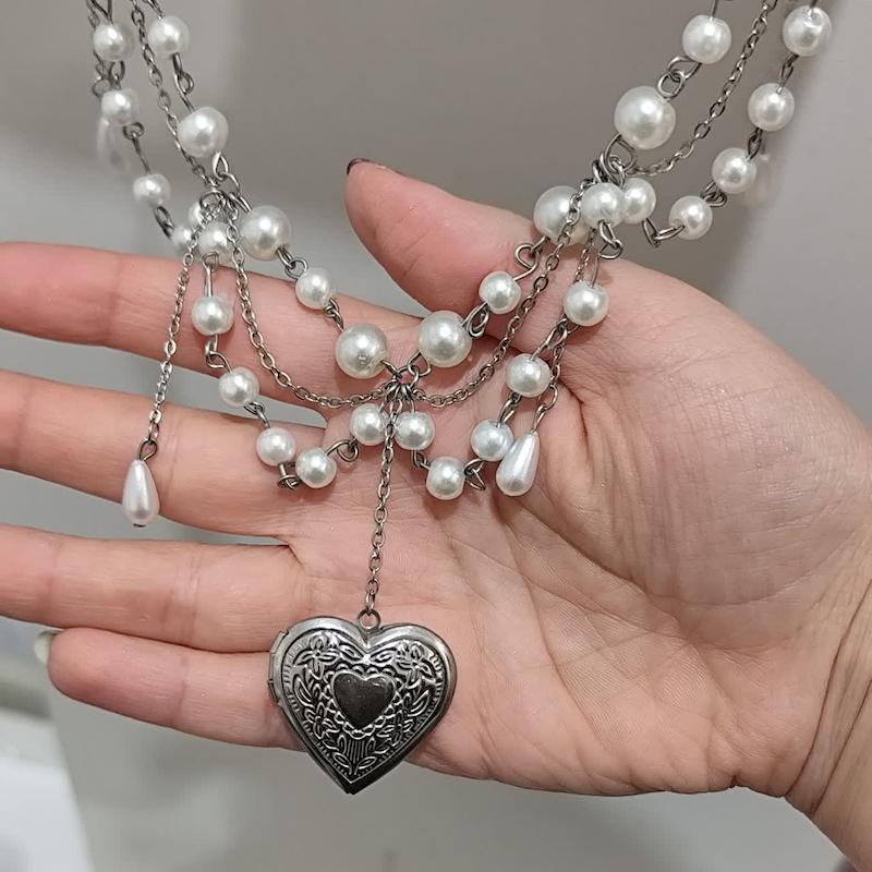  گردنبند لاکت و مروارید°❀⋆.ೃ