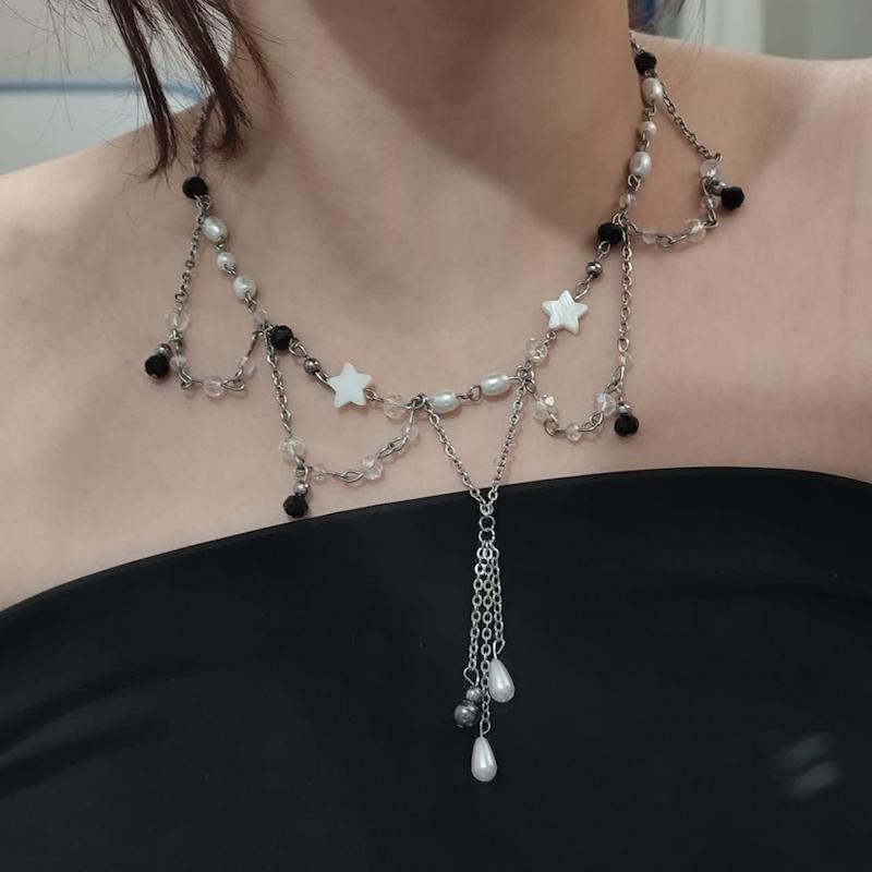 ˚ ༘ ೀ⋆｡گردنبند اشک سیلور˚ ༘ ೀ⋆｡