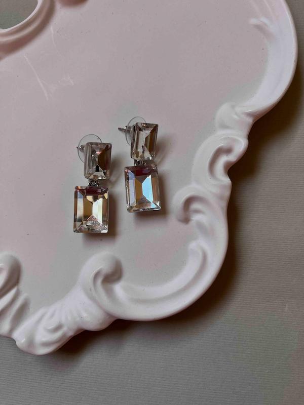 گوشواره مستطیل اینه ای 