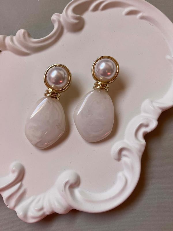 گوشواره سنگ و مروارید دفزمه