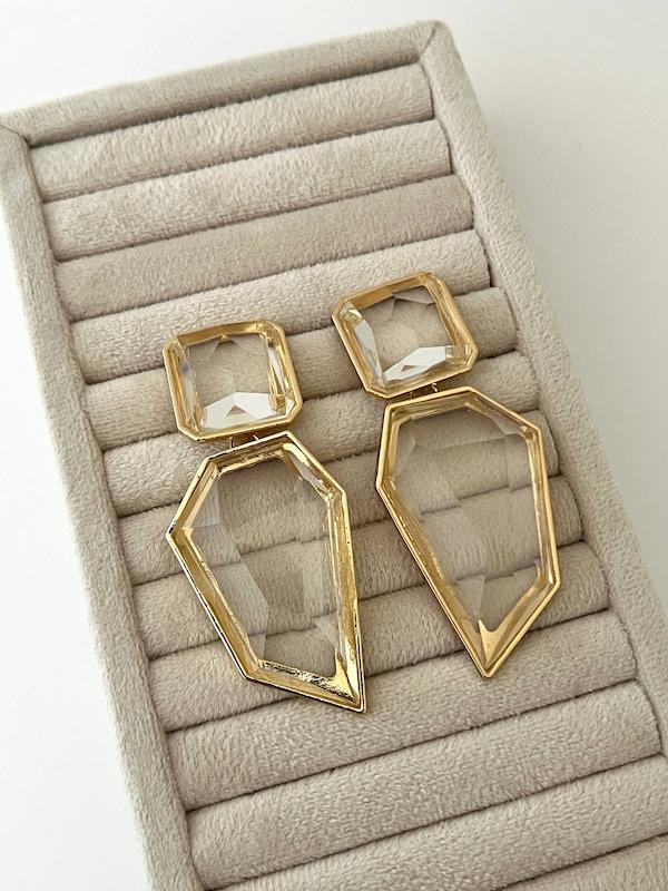 گوشواره دو سنگ دفرمه زارا