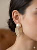 گوشواره برگ آویز و مروارید 