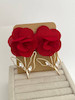 گوشواره گل رز پارچه ای 
