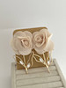گوشواره گل رز پارچه ای 