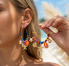 گوشواره حلقه ای رنگی دریایی