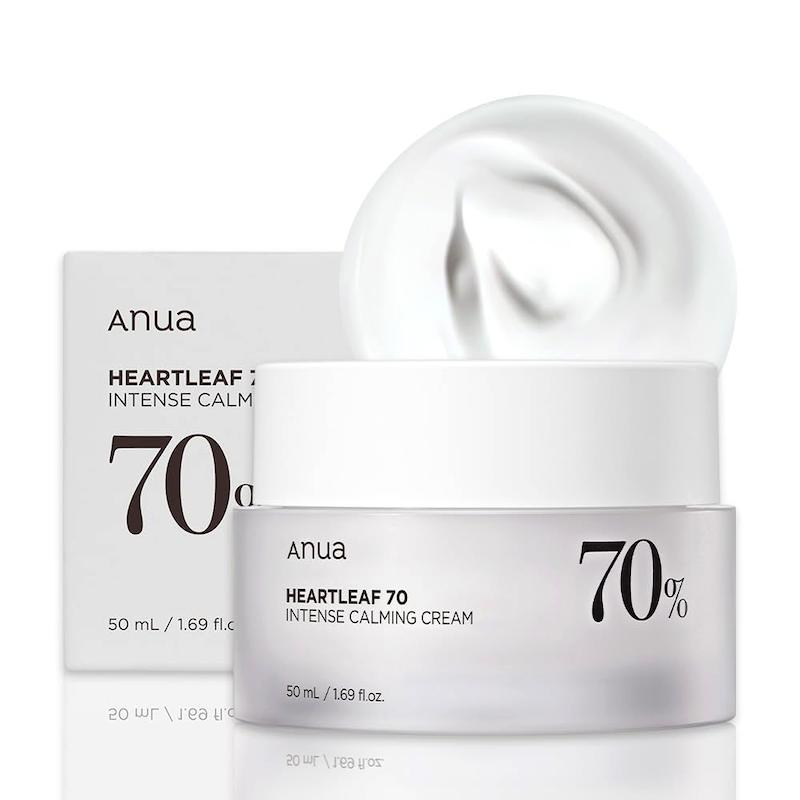  کرم مرطوب کننده و تسکین دهنده هارتلیف آنوا 70% ANUA Heartleaf 70% Intense Calming Cream 
