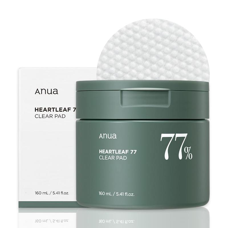  تونر پد پاک کننده و تسکین دهنده آنوا 77% Heartleaf ANUA HEARTLEAF 77 CLEAR PAD