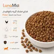 دانه غذای خشک گربه بالغ فیدار با اینفوگرافیک
