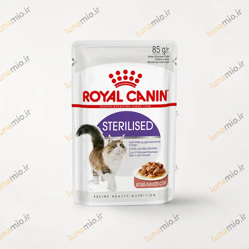 پوچ گربه عقیم‌شده رویال کنین استریلایزد ۸۵ گرم