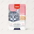 پوچ گربه ونپی مرغ و میگو ۸۵ گرم بسته‌بندی انگلیسی‌نویس