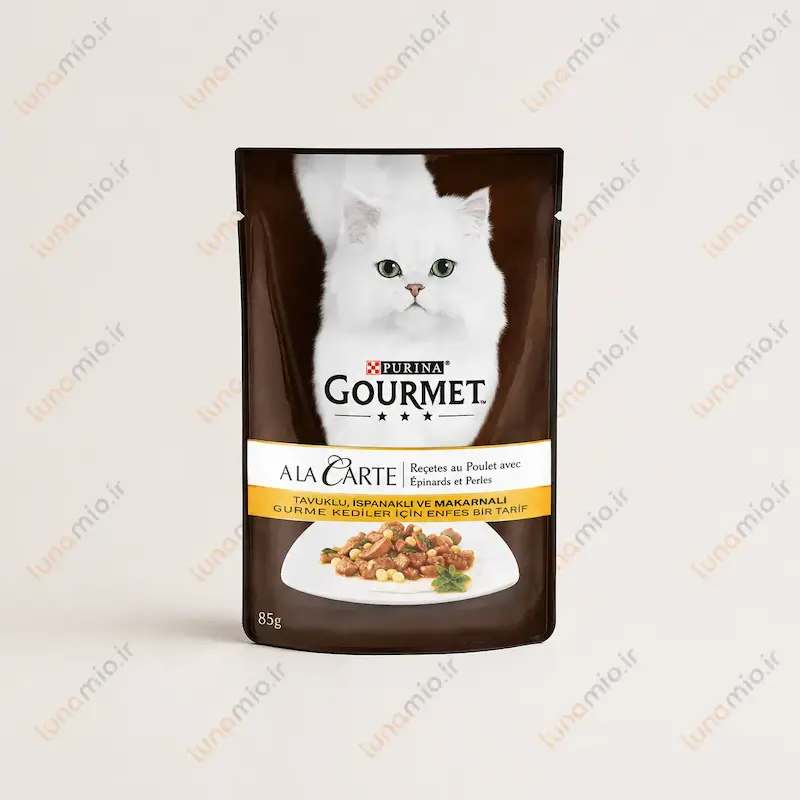 پوچ گورمت مرغ با اسفناج و پاستا آ لا کارت ۸۵ گرم
