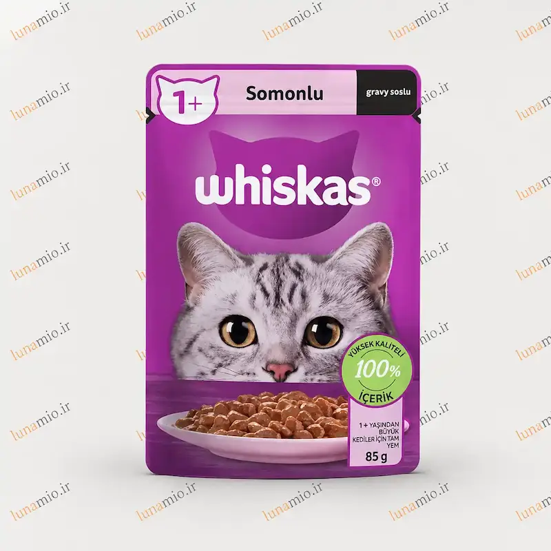پوچ ویسکاس سالمون ترک ۸۵ گرم برای گربه بالغ