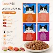 اینفوگرافیک پوچ فلیکس اورجینال در ژله ۸۵ گرمی در ۴ طعم مرغ، سالمون، گوشت و اردک