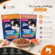اینفوگرافیک پوچ فلیکس روسی در ژله ۷۵ گرم با طعم مرغ و سالمون