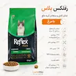 اینفوگرافیک غذای خشک گربه بالغ رفلکس پلاس با مرغ