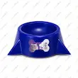 ظرف آب و غذای پلاستیکی اقتصادی گربه رنگ آبی پررنگ