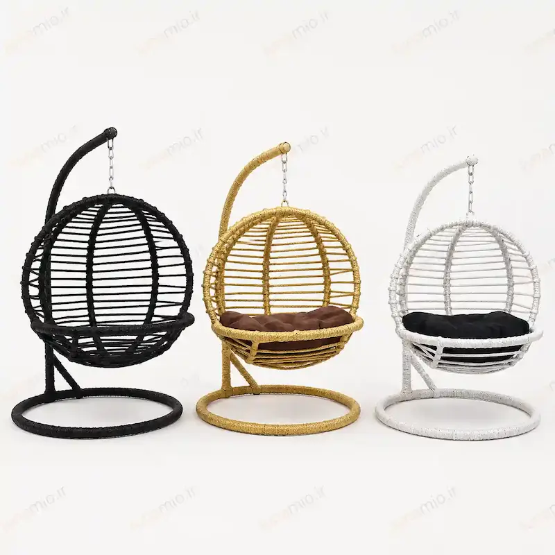 تاب ریلکسی آویز گربه در سه رنگ مشکی، طلایی و سفید