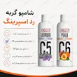 اینفوگرافیک شامپو گربه رد اسپرینگ در دو رایحه اسطوخودوس و هلو