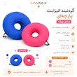 اینفوگرافیک قلاده الیزابت پارچه‌ای گربه سایز بزرگ در دو رنگ آبی و صورتی