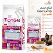اینفوگرافی غذای خشک بچه گربه مونژه طعم مرغ با معرفی ویژگی‌ها و دانه‌های غذا
