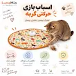 اینفوگرافی سفره بازی گربه با حرکت خودکار و پر متحرک برای سرگرمی گربه