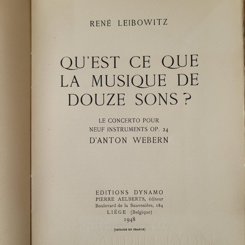 کتاب la musique de 12 sons