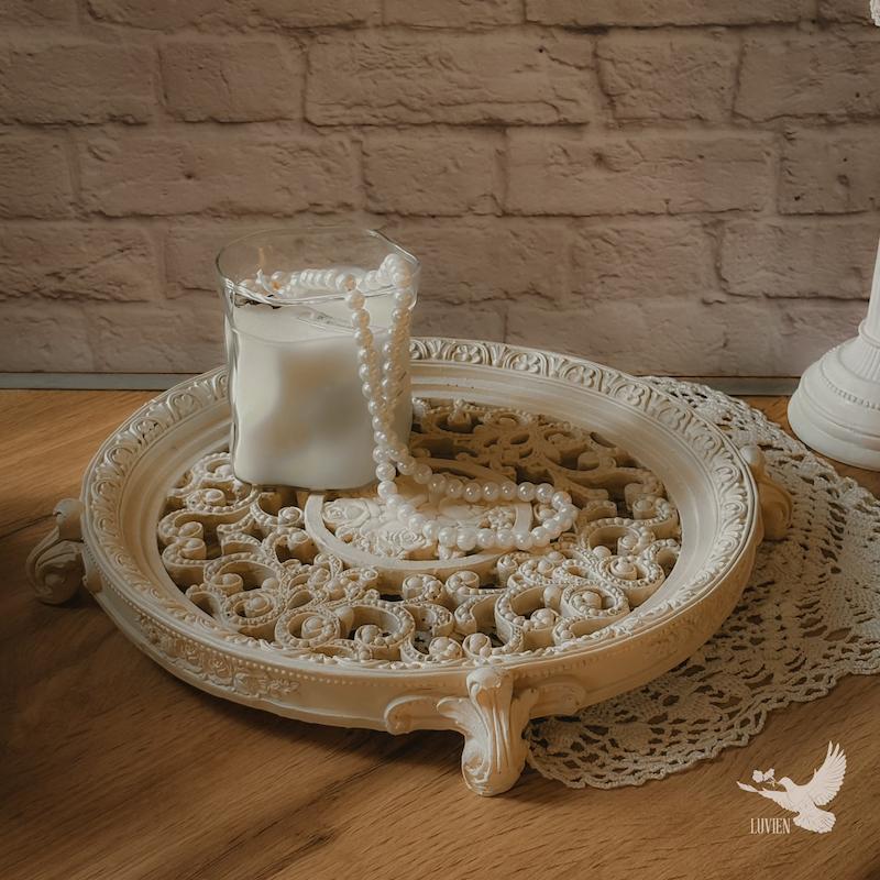 سینی برجسته کلاسیک گل رز