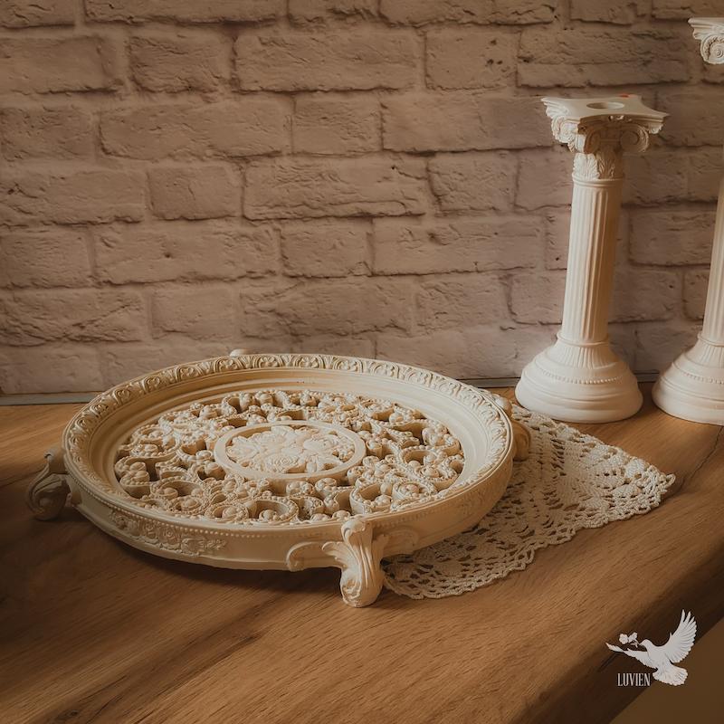 سینی برجسته کلاسیک گل رز