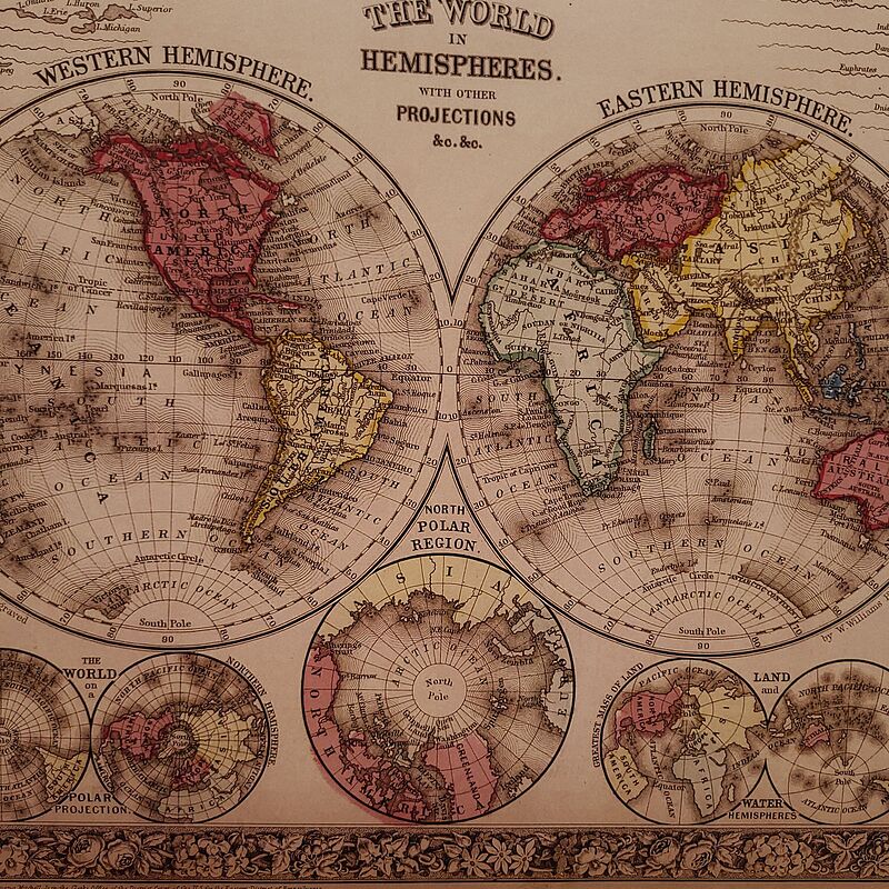 پوستر نقشه 1864