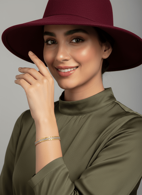 دستبند دورنگ رولکس کد ۳۲۰۶