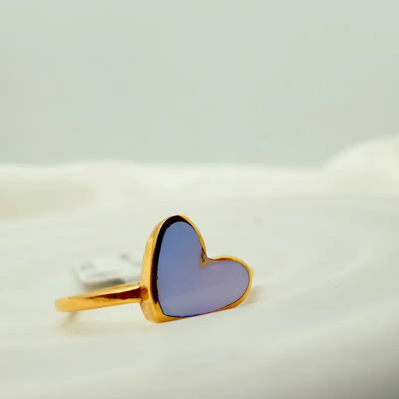 انگشتر مینیمال قلب یاسی کد 1177