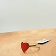 انگشتر مینیمال قلب قرمز کد 283