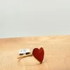 انگشتر مینیمال قلب قرمز کد 283