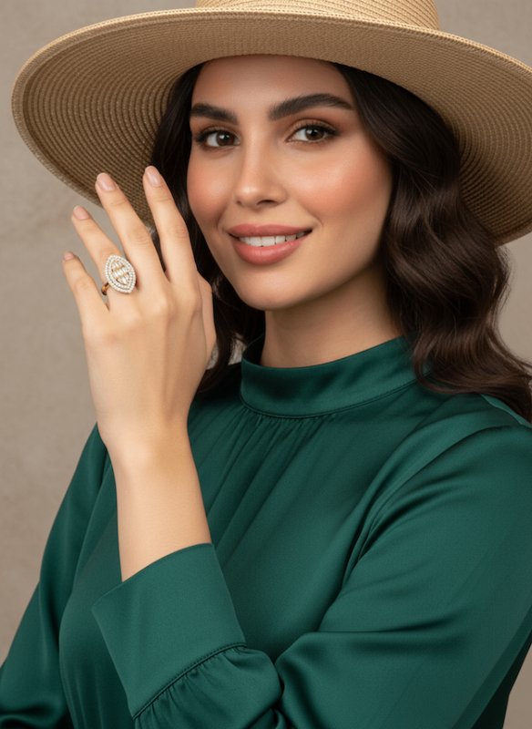 انگشتر طرح جواهر کد 2120