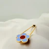 سنجاق بچگانه گل آبی کد 221