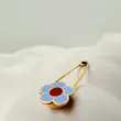 سنجاق بچگانه گل آبی کد 221