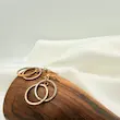 گوشواره دو رنگ دایره ای کد 196