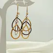 گوشواره دو رنگ اشک کد 195