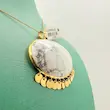 پلاک سنگ هاولیت سفید (Howlite) کد 5239