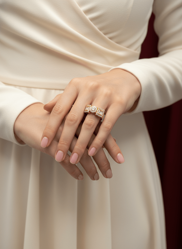 انگشتر طرح جواهر  کد 27