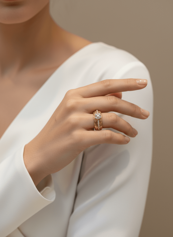 انگشتر طرح جواهر